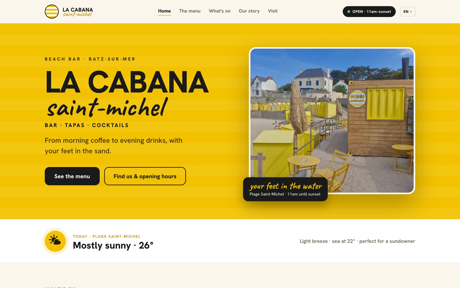 Preview of La Cabana Saint-Michel website